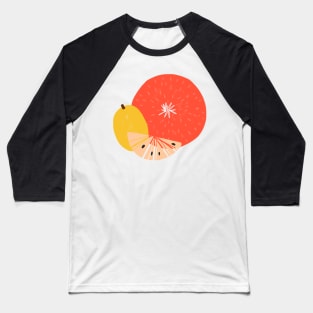 Summer Tropical Fruits Pattern Baseball T-Shirt